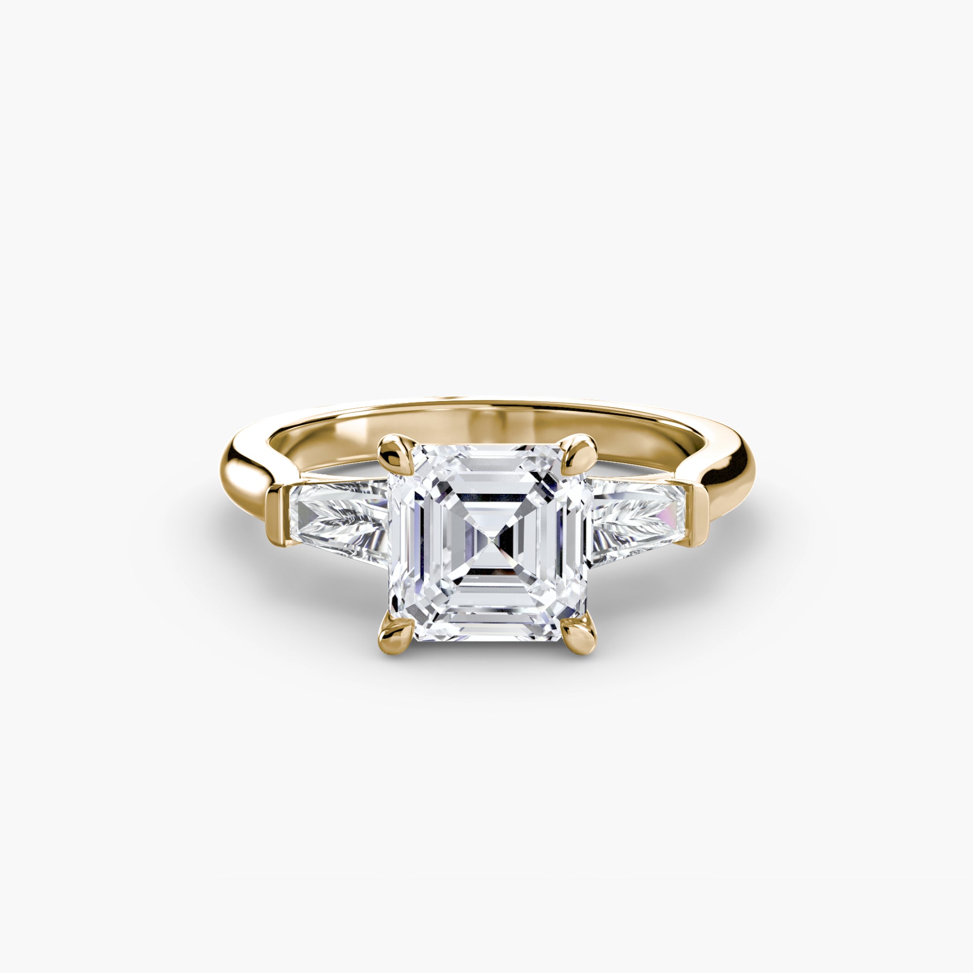 Three-Stone Ring (Baguette Side Stones)